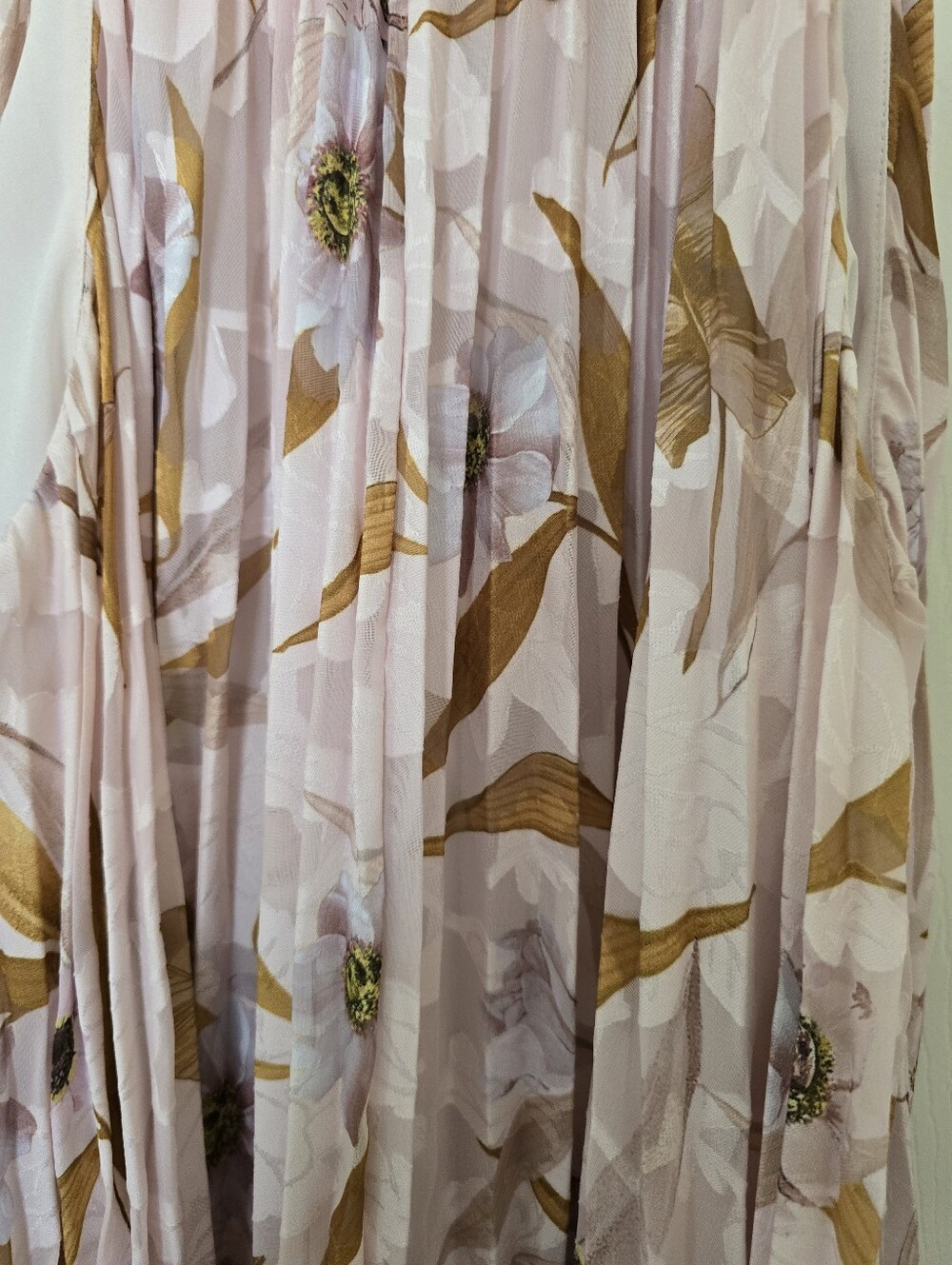 Ted Baker London Dixie Cabana Pleated Halter Maxi Dress Pink Floral Size 3 (S) - Picture 5 of 10
